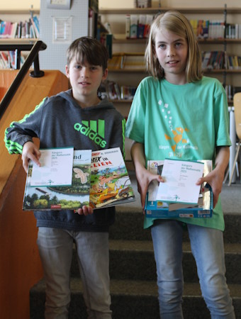  Simon Moos (l.) und Emil Gümpelein (r.) konnten beim Känguru-Wettbewerb überzeugen.