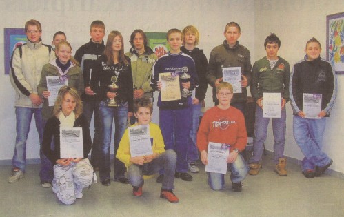 Die Sieger des diesjährigen Schul-Tischtennis-Turniers