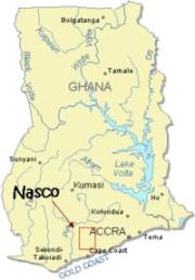 Übersichtskarte Ghana